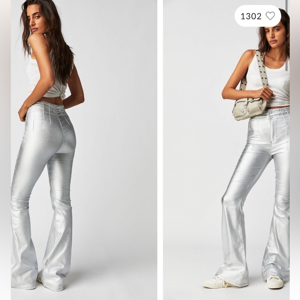 We The Free - Metallic Jayde Flare Jeans